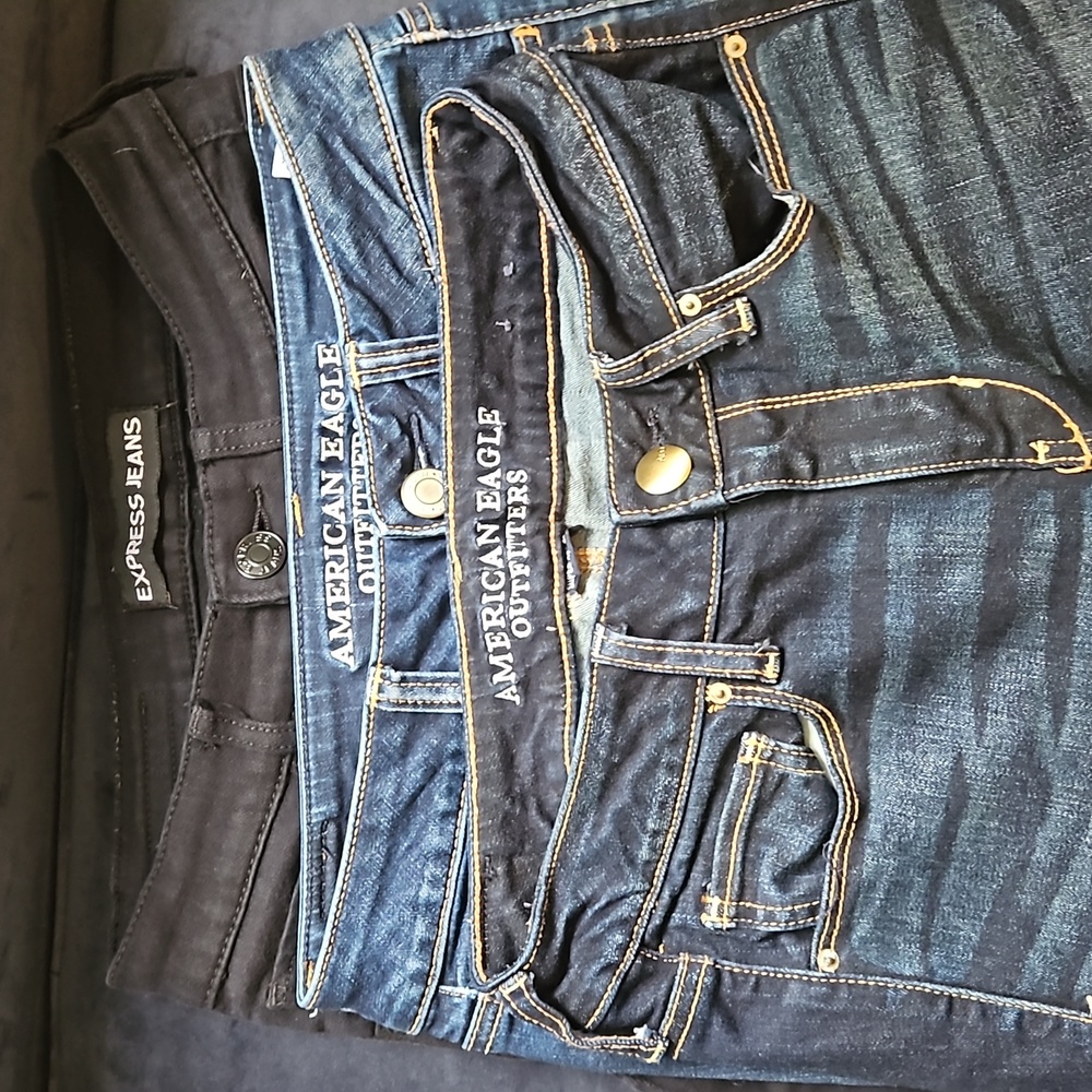 American Eagle Outfitters and Express Distressed Jeans jeggings size 4